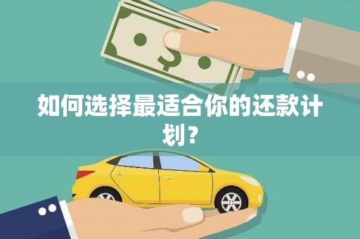 青川如何选择最适合你的还款计划？