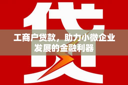 青川工商户贷款，助力小微企业发展的金融利器
