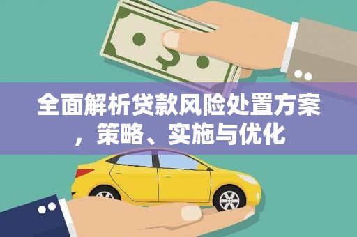 青川全面解析贷款风险处置方案，策略、实施与优化