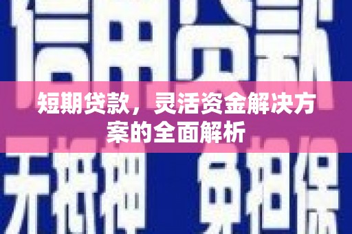 青川短期贷款，灵活资金解决方案的全面解析