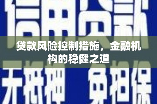 青川贷款风险控制措施，金融机构的稳健之道